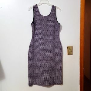 Gray and lavender zigzag bodycon dress